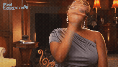 Woman In Gray Dress Real Housewives Out Of Context GIF
