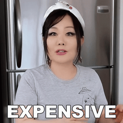 Woman In Gray Shirt Says Expensive GIF