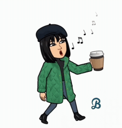 Woman In Green Coat Holding Coffee GIF