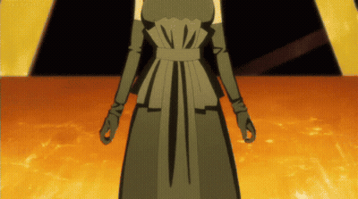 Woman In Green Dress And Black Gloves GIF