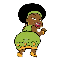 Woman In Green Dress Dancing Sticker