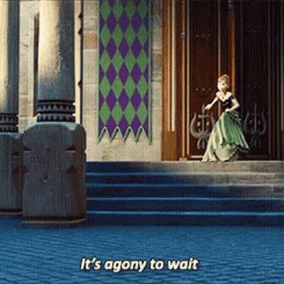 Woman In Green Dress It's Agony To Wait GIF