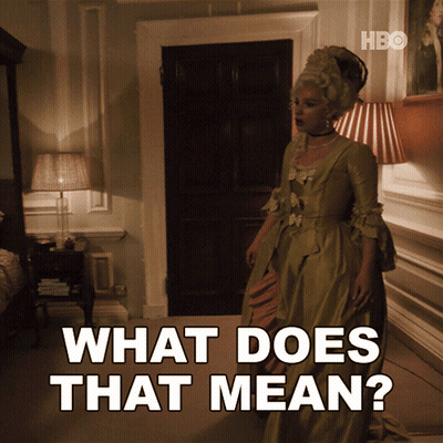 Woman In Green Dress Saying What Does That Mean GIF