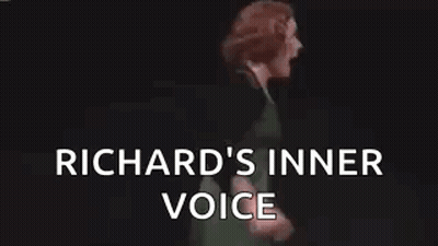 Woman In Green Dress Singing Richard's Inner Voice GIF