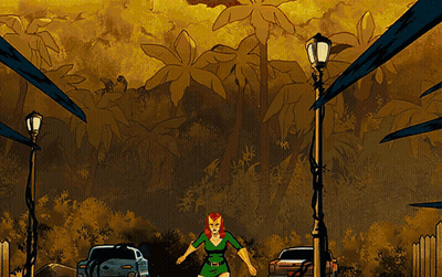 Woman In Green Dress Walking On Street GIF