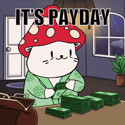Woman In Green Jacket Holding Paper Saying Payday GIF