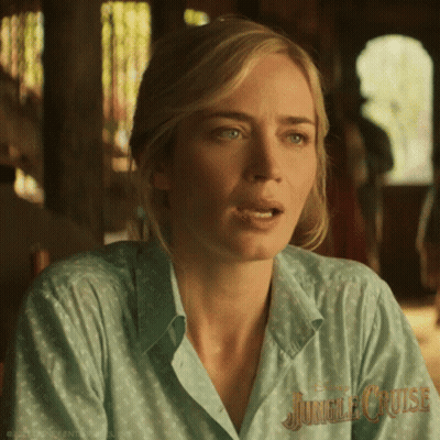 Woman In Green Jungle Cruise Shirt GIF