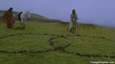 Woman In Green Robe Standing In Field GIF