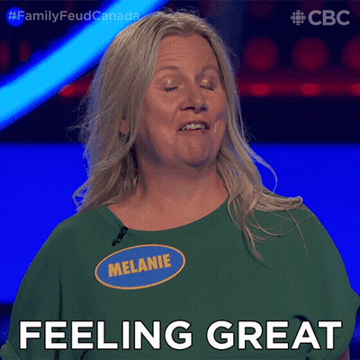 Woman In Green Shirt Named Melanie Says Feeling Great GIF