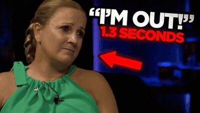 Woman In Green Shirt Saying I'm Out GIF