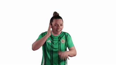 Woman In Green Shirt Saying Ireland GIF