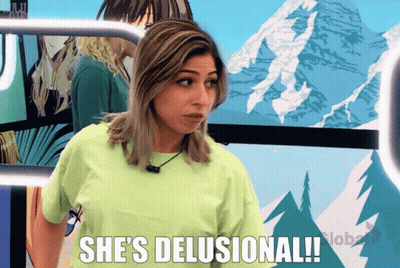 Woman In Green Shirt Saying She S Delusional GIF