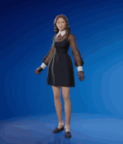 Woman In Green Skirt And Black Shoes GIF