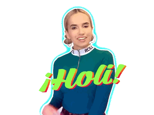 Woman In Green Sweater Saying Roll Sticker