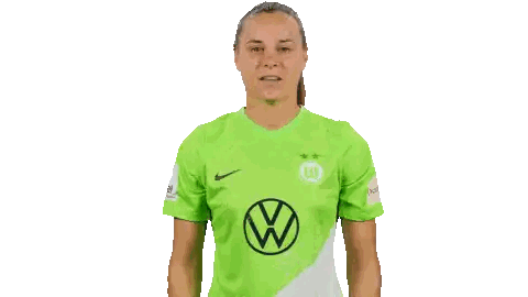 Woman In Green VW Shirt Sticker