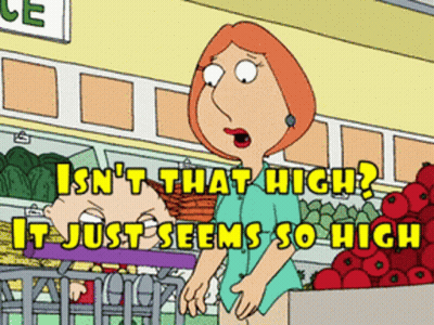Woman In Grocery Store Isn't That High It Just Seems So High GIF