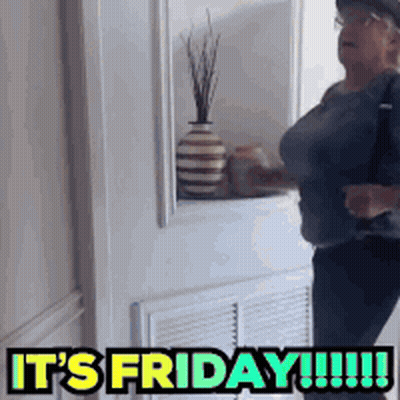 Woman In Hallway Saying It's Friday GIF