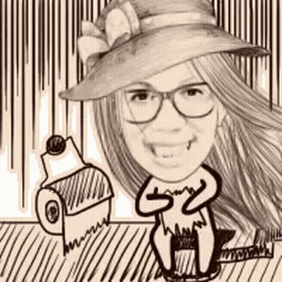 Woman In Hat And Glasses Sitting On Toilet GIF
