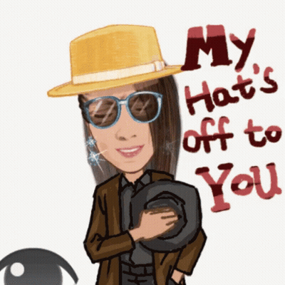 Woman In Hat And Sunglasses My Hat's Off To You GIF