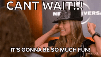 Woman In Hat Cant Wait So Much Fun GIF
