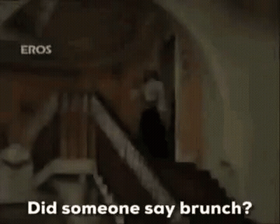 Woman In Hat Holding Wine Saying Brunch GIF