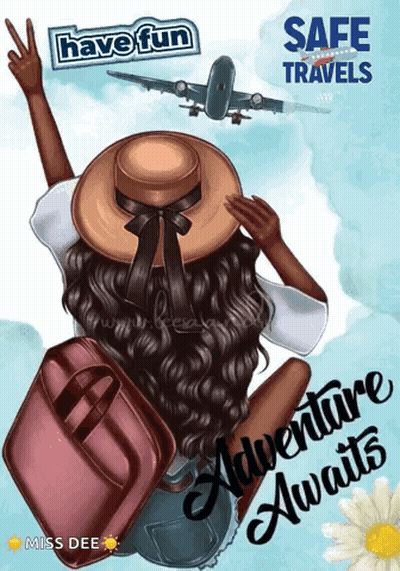 Woman In Hat Safe Travel Advertisement GIF
