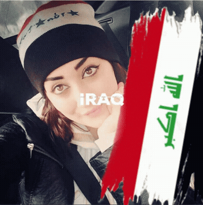 Woman In Hat Saying Iraq GIF