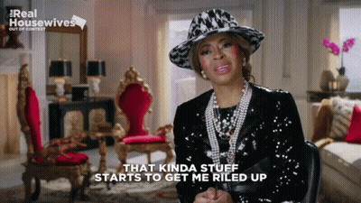 Woman In Hat Saying That Kinda Stuff Starts To Get Me Riled Up GIF
