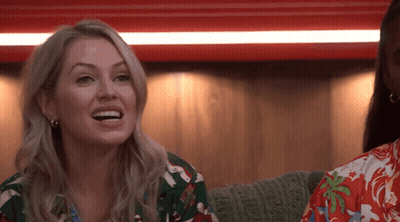 Woman In Hawaiian Shirt Smiling GIF