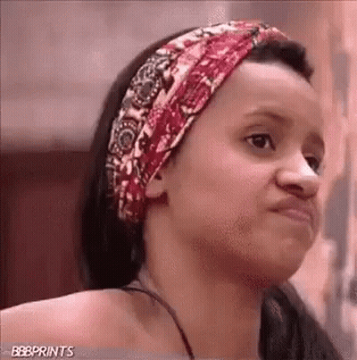 Woman In Headband Making Funny Face GIF