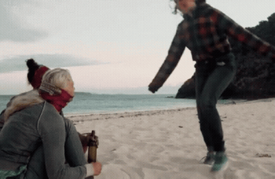 Woman In Headband Says It's A Disaster Here GIF