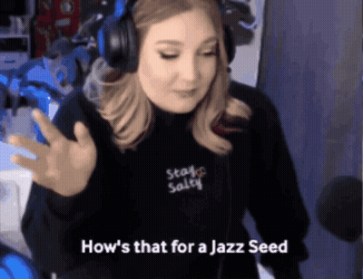 Woman In Headphones And Black Sweatshirt Saying Stay Salty GIF