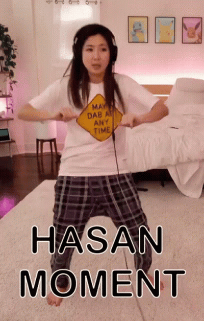 Woman In Headphones And Hasan Moment T-Shirt Dancing GIF