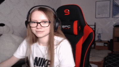 Woman In Headphones And Nike Shirt GIF