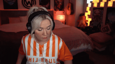 Woman In Headphones And Striped Shirt Saying Truth GIF
