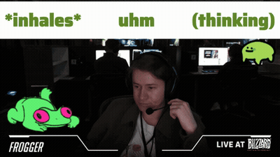 Woman In Headphones At Screen Saying Live At Bizzard GIF