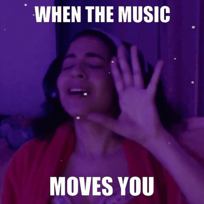 Woman In Headphones Dancing When The Music Moves You GIF