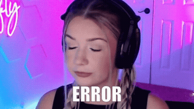 Woman In Headphones Making Funny Face Saying Error GIF