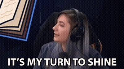 Woman In Headphones Saying It's My Turn To Shine GIF