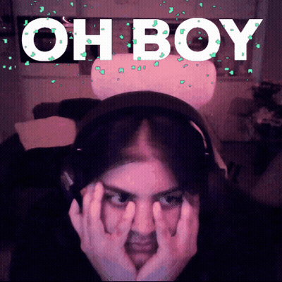 Woman In Headphones Saying Oh Boy GIF