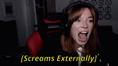 Woman In Headphones Saying Screams Externally GIF