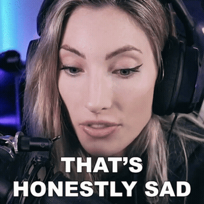 Woman In Headphones Saying That's Honestly Sad GIF