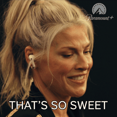 Woman In Headphones Says That's So Sweet Paramount Ad GIF