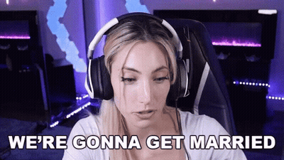 Woman In Headphones Says We're Gonna Get Married GIF