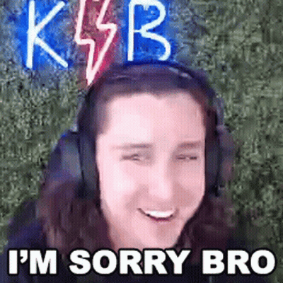 Woman In Headphones Smiling Says I'm Sorry Bro GIF