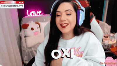 Woman In Headphones Wearing Oxi Sweatshirt GIF