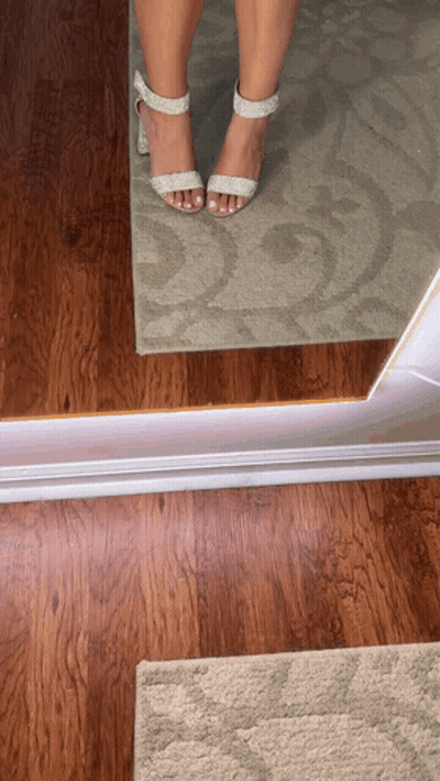 Woman In Heels At Mirror GIF