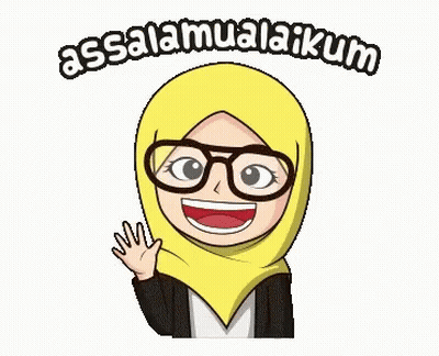 Woman In Hijab And Glasses Waving GIF