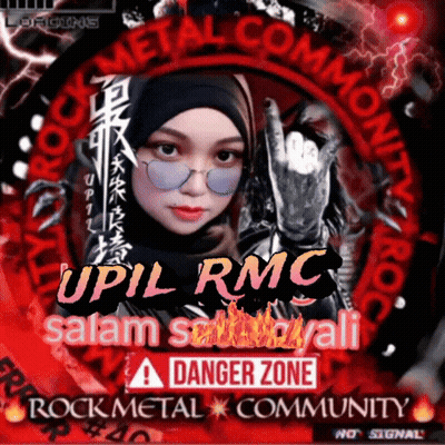 Woman In Hijab And Sunglasses Rock Poster GIF