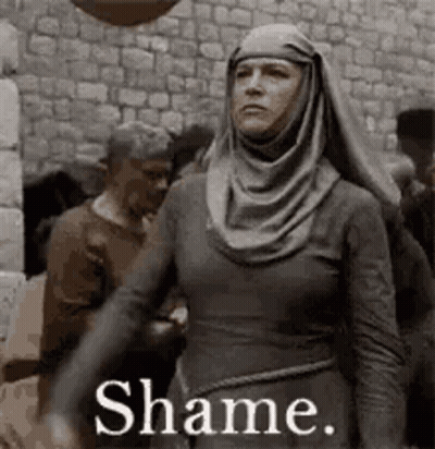 Woman In Hijab At Stone Wall Shame GIF